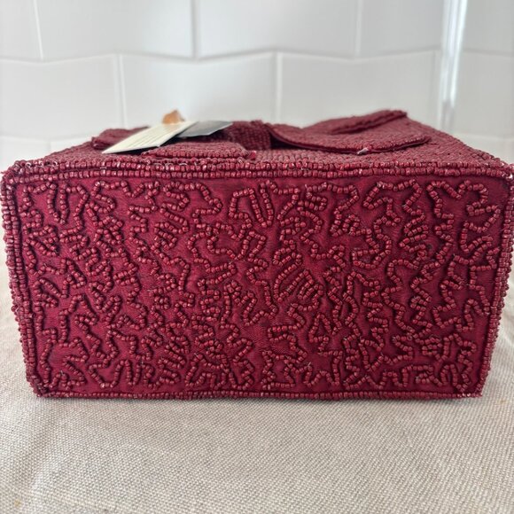 Made in India Bow Hand Held Bag - Maroon - Picture 6 of 13